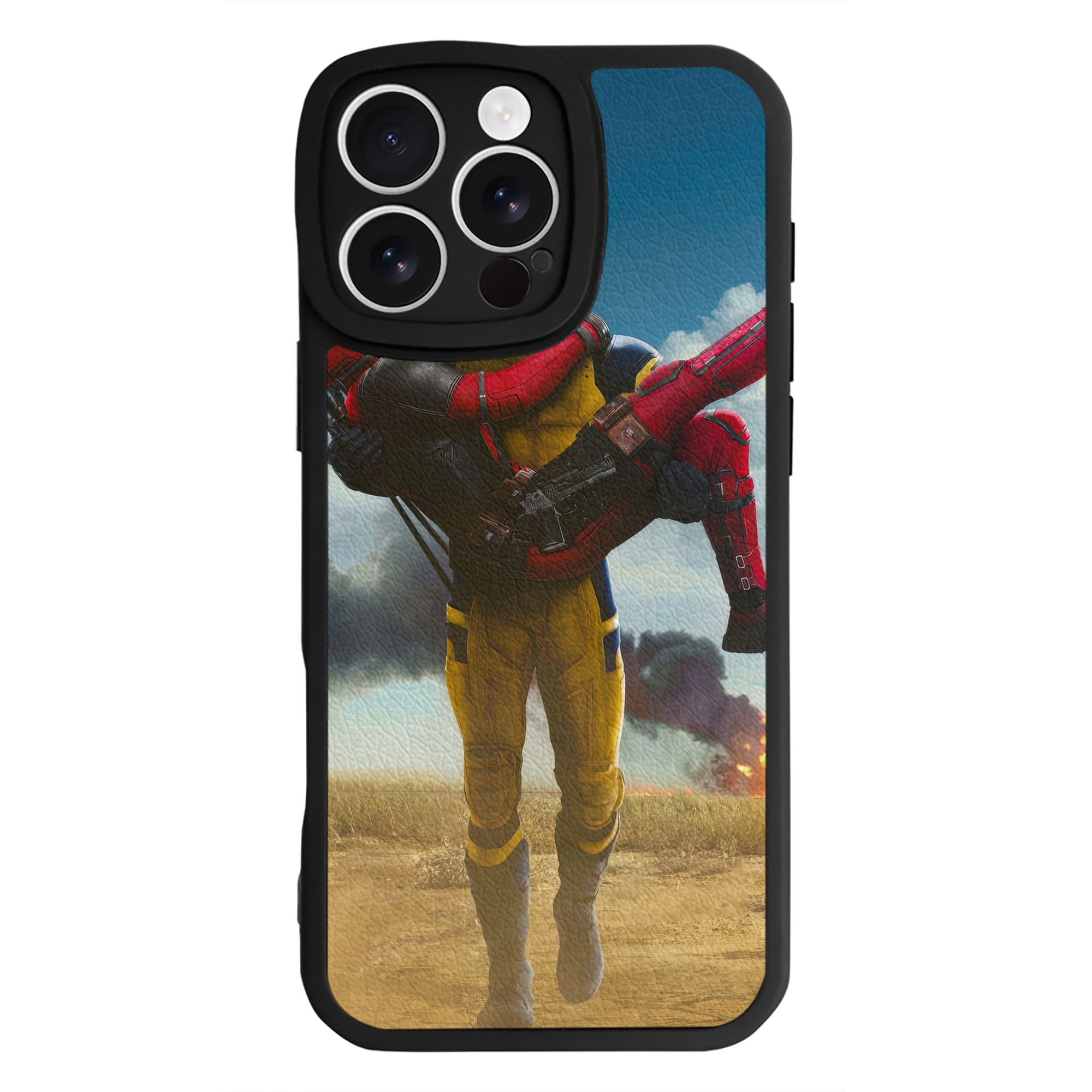 （画像用） Deadpool デッドプール 【iPhone 16シリーズ対応】シリコンスマホケース（レザー調） 材質：シリコン
